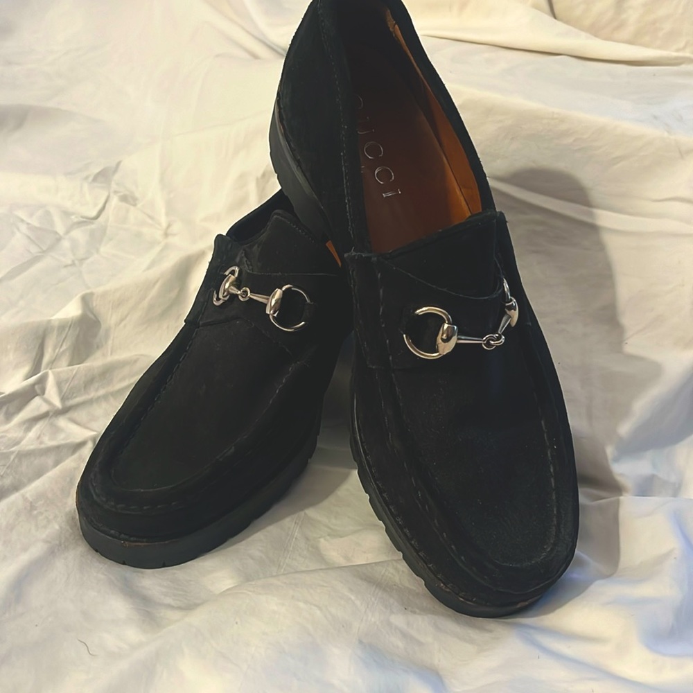 Gucci Horsbit Sueder Loafer Size 8.5 (016343)